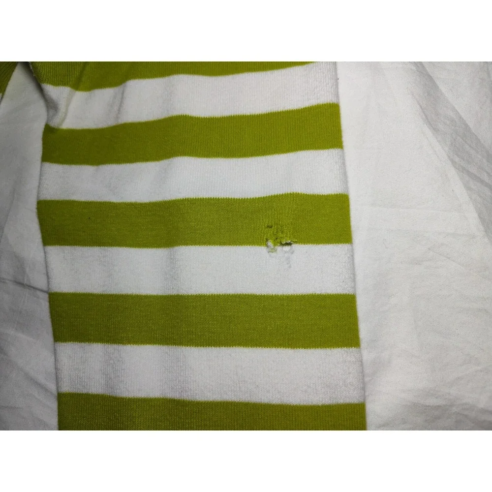 Hanna Andersson Sz 4 Boy Long Sleeve Grinch Pajama‎ Top Green Stripe Organic 100